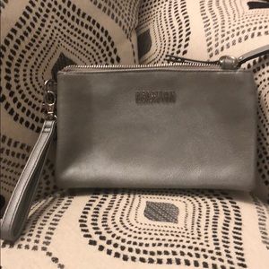 Large grey wristlet